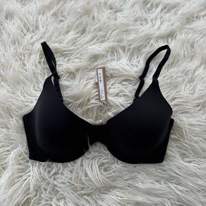Skims Fits Everybody Scoop Plunge Bra Onyx Size 36DDD